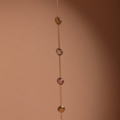 14K Yellow Gold Tourmaline Necklace