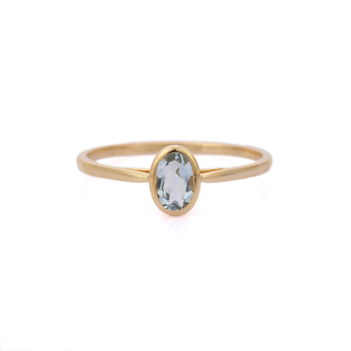 14K Gold Aquamarine Ring - VR Jewels
