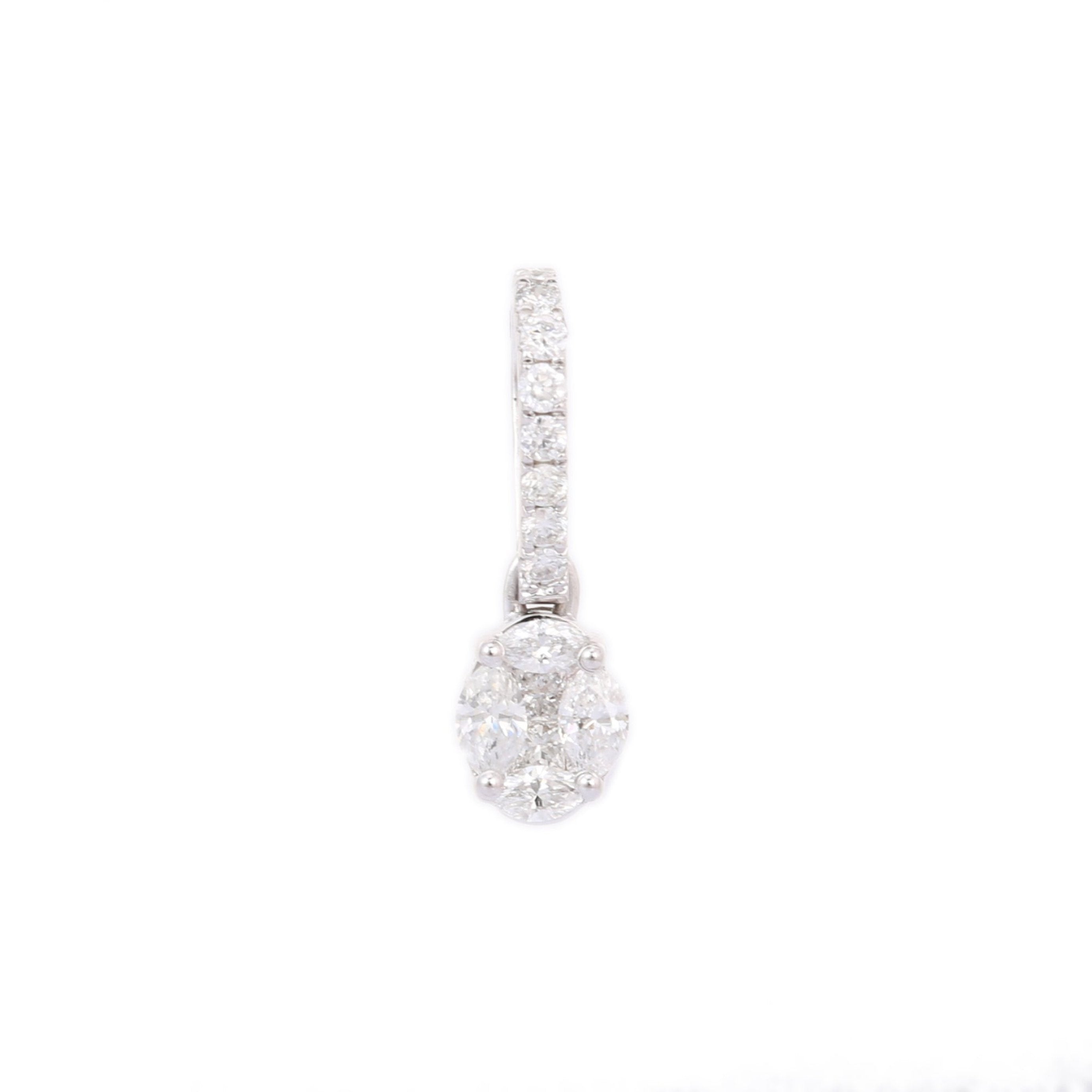 14K White Gold Diamond Pendant - VR Jewels
