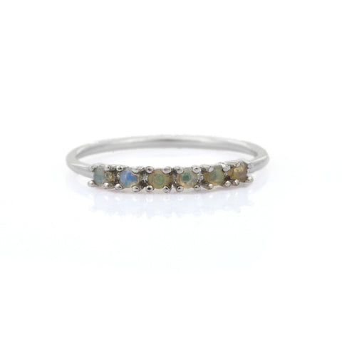 14K White Gold Opal Ring - VR Jewels
