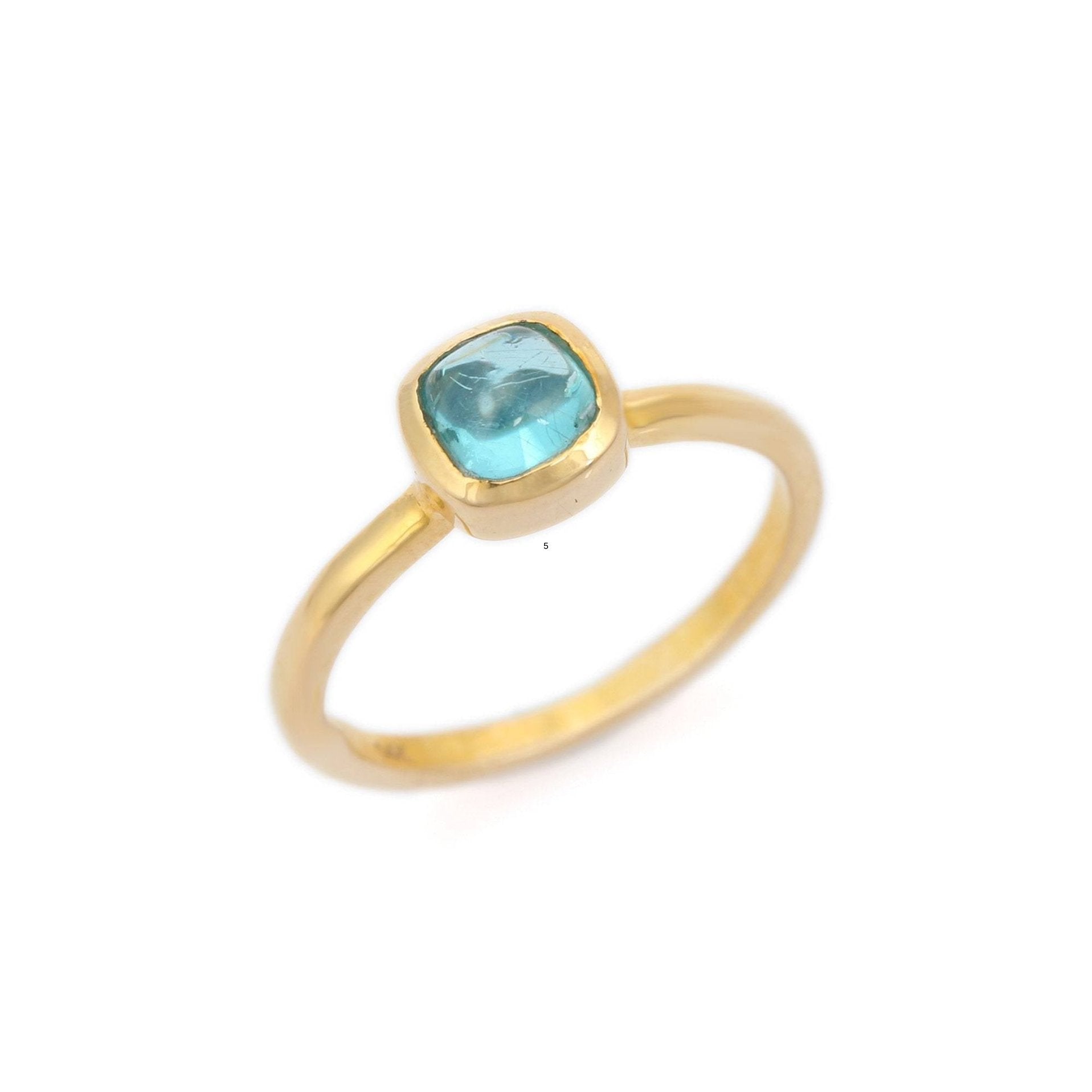 14K Yellow Gold Aquamarine Ring - VR Jewels