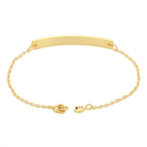 14K Yellow Gold Bracelet With Personalized Message - VR Jewels