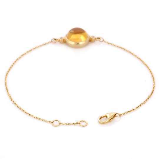 14K Yellow Gold Citrine Bracelet - VR Jewels