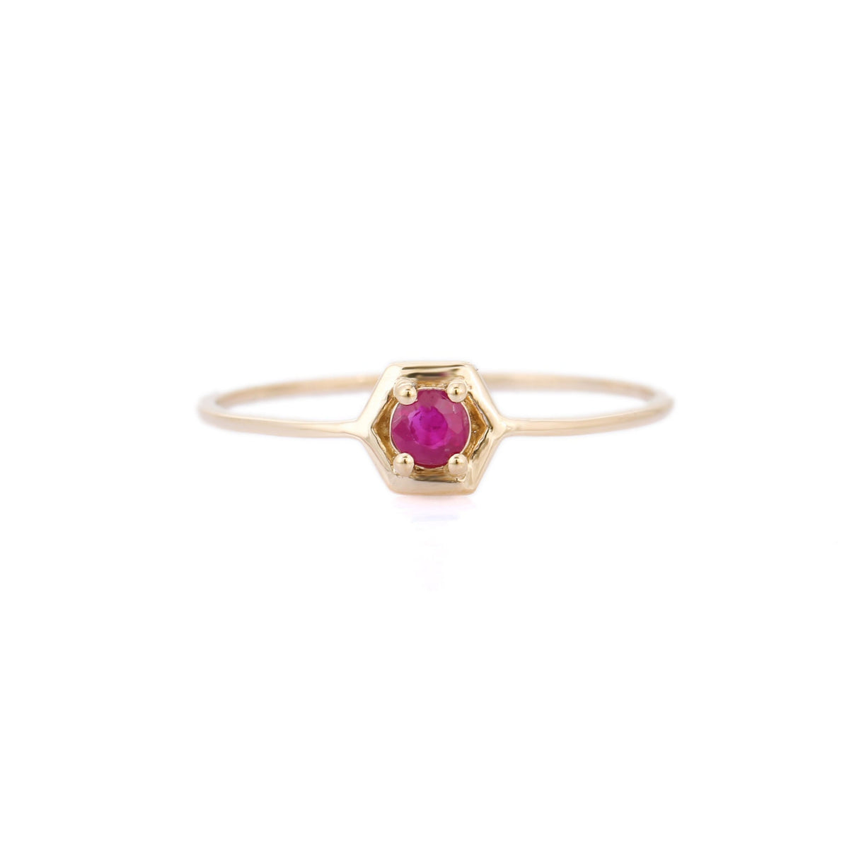 14K Yellow Gold Ruby Ring - VR Jewels