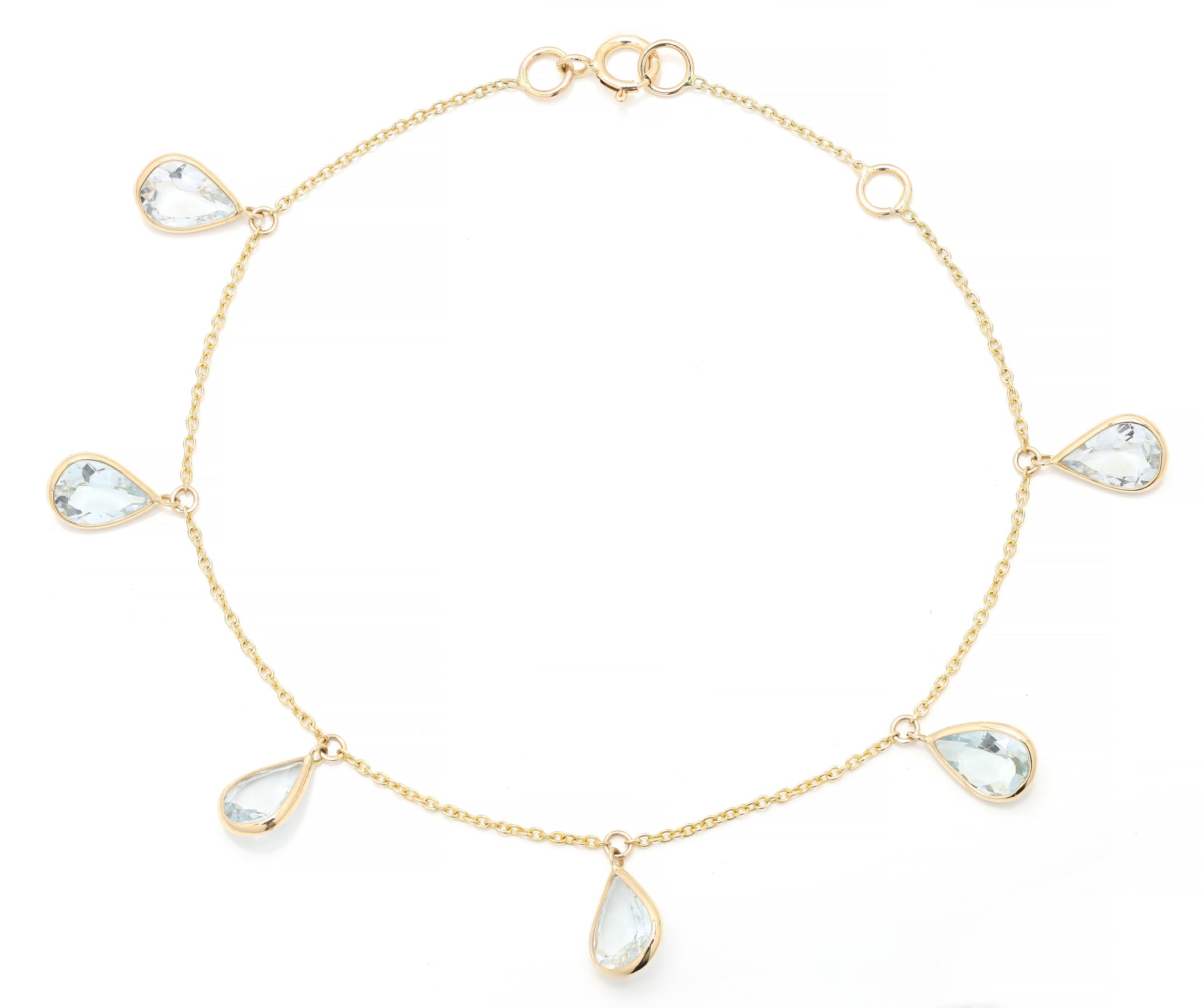 18K Gold Aquamarine Bracelet - VR Jewels