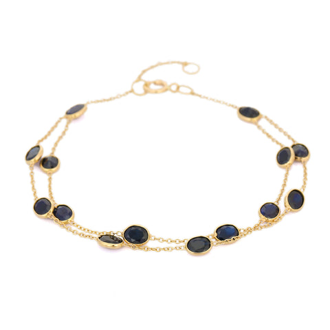 18K Natural Blue Sapphire Bracelet - VR Jewels