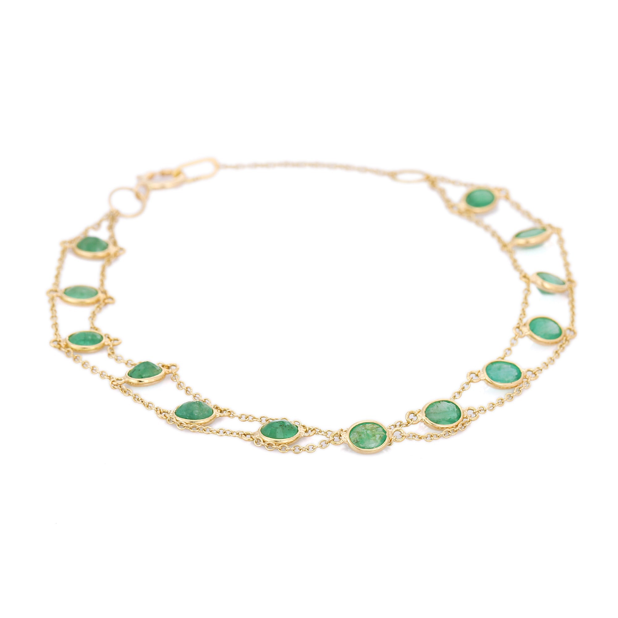 18K Natural Emerald Bracelet - VR Jewels