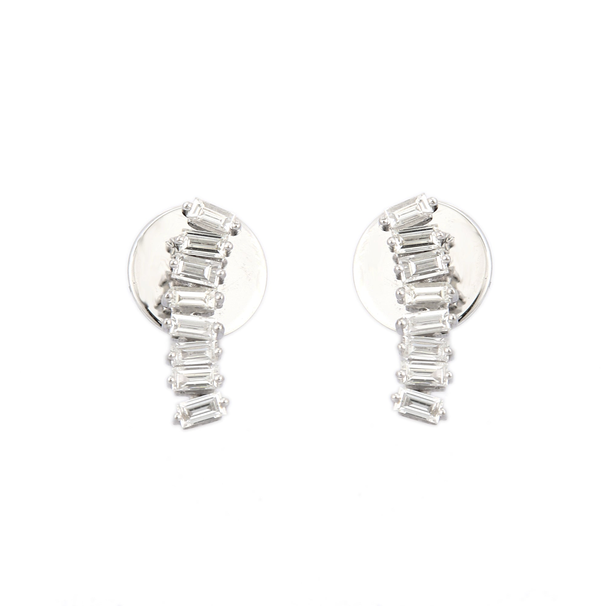 18K White Gold Diamond Earring - VR Jewels