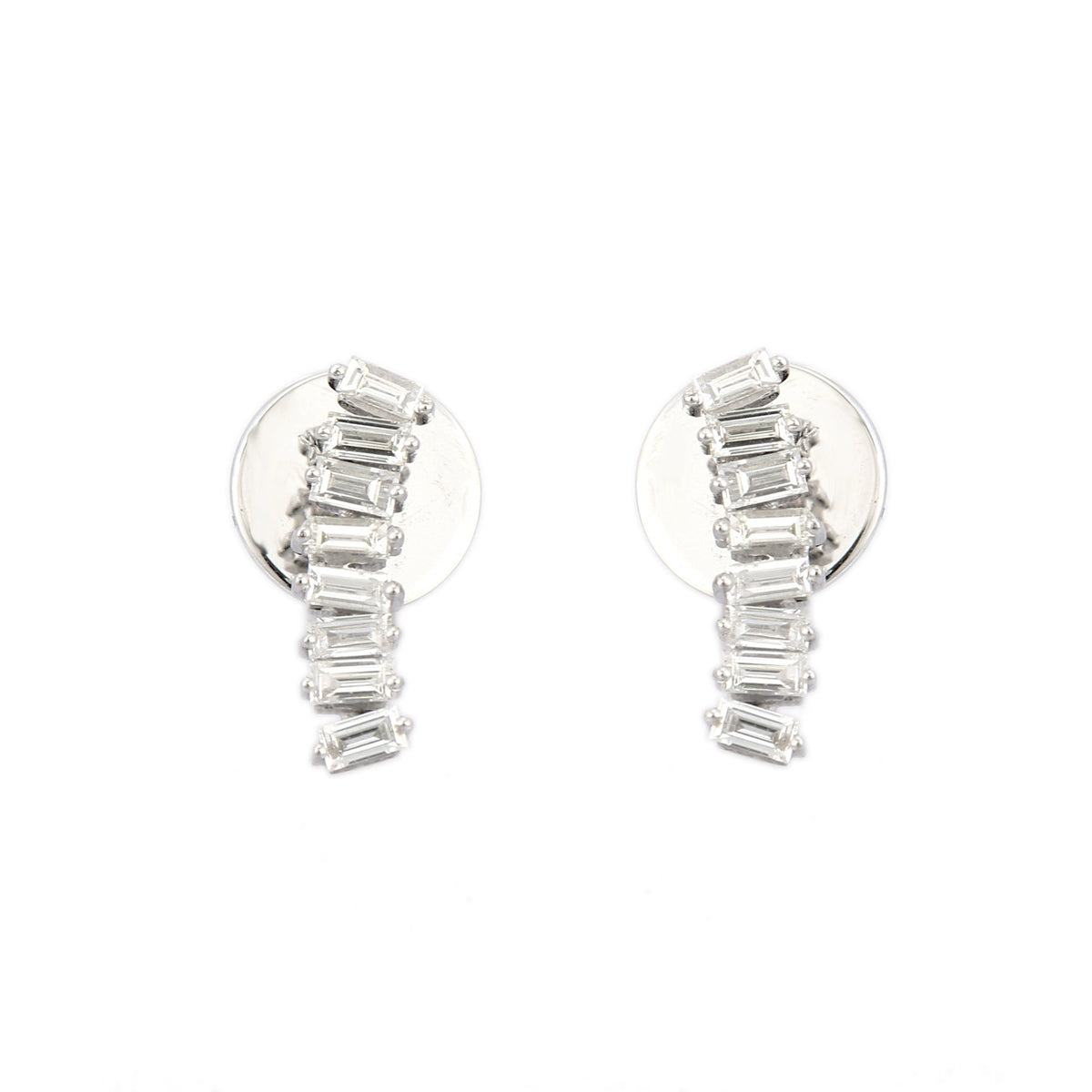 18K White Gold Diamond Earring - VR Jewels