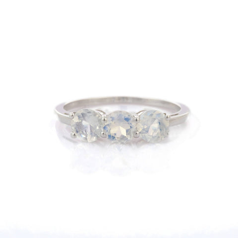 18K White Gold Moonstone Ring - VR Jewels