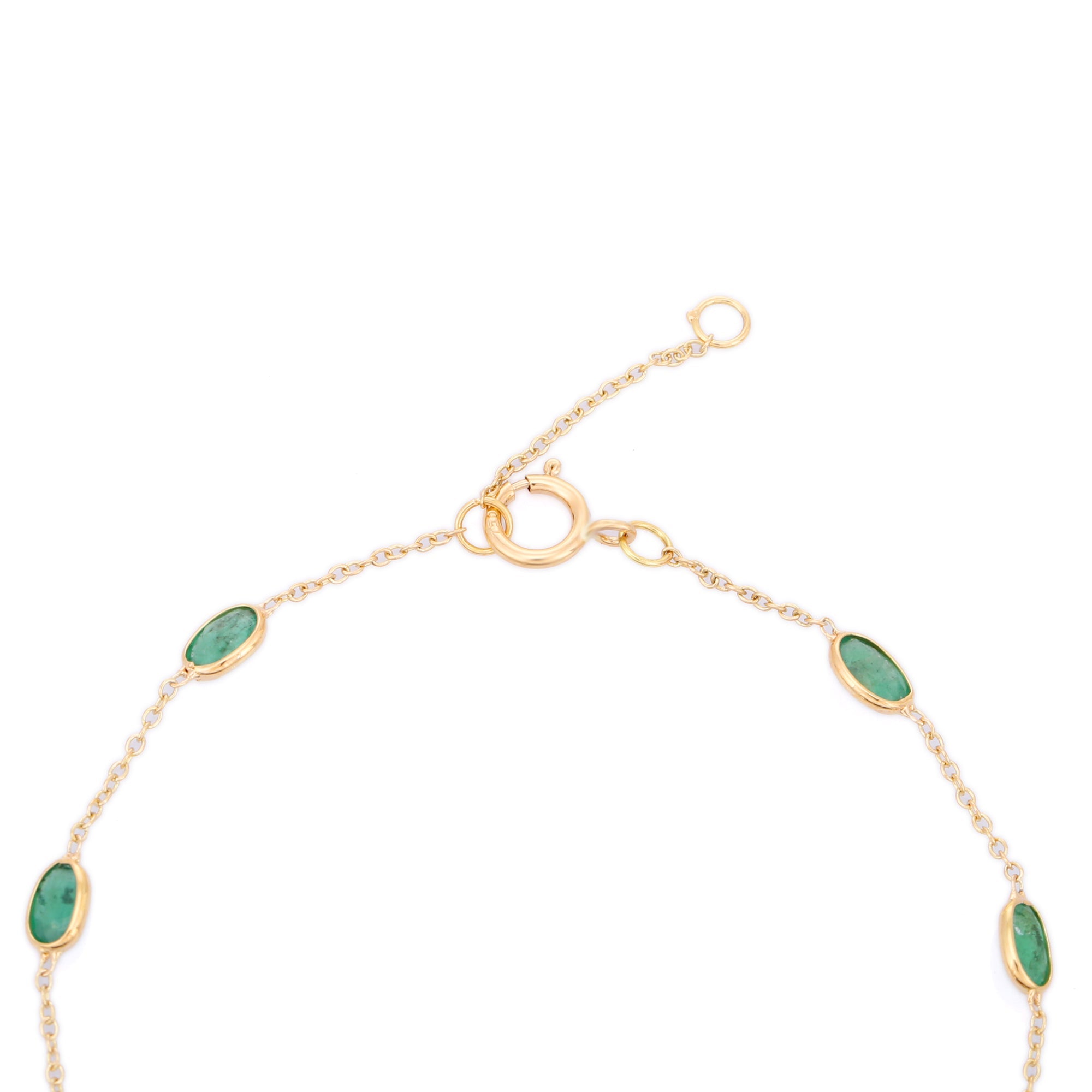 18K Yellow Gold Emerald Bracelet - VR Jewels