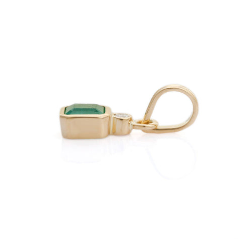 18K Yellow Gold Emerald Pendant - VR Jewels