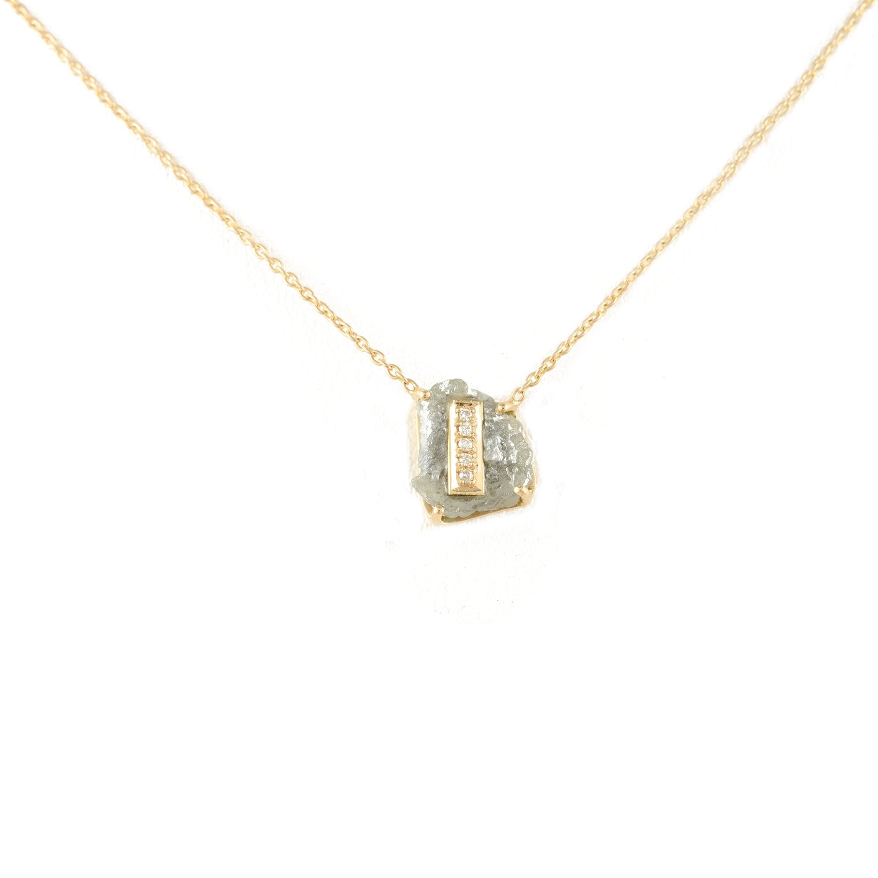 18K Yellow Gold Personalize Initial Pendant - VR Jewels
