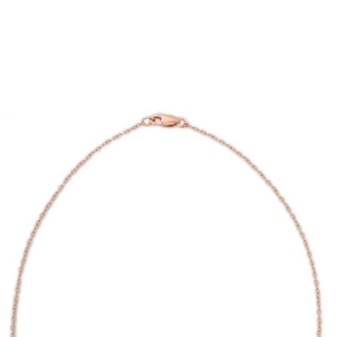 14K Rose Gold Love Bar Pendant Necklace
